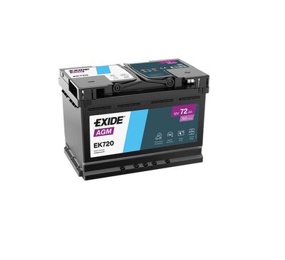 EXIDE AGM 72AH 12V 278x175x190 B13 START&STOP